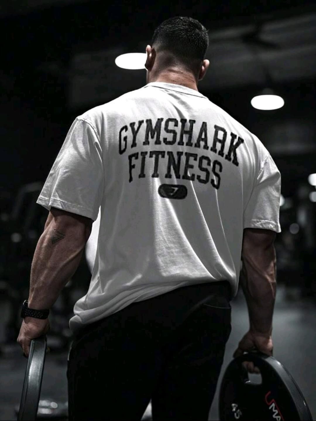 Pullover blanco oversized con estampado GYMSHARK