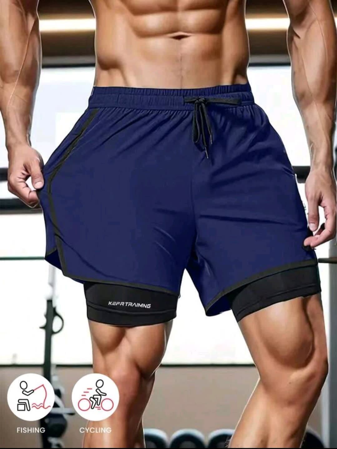 Short azul con licra