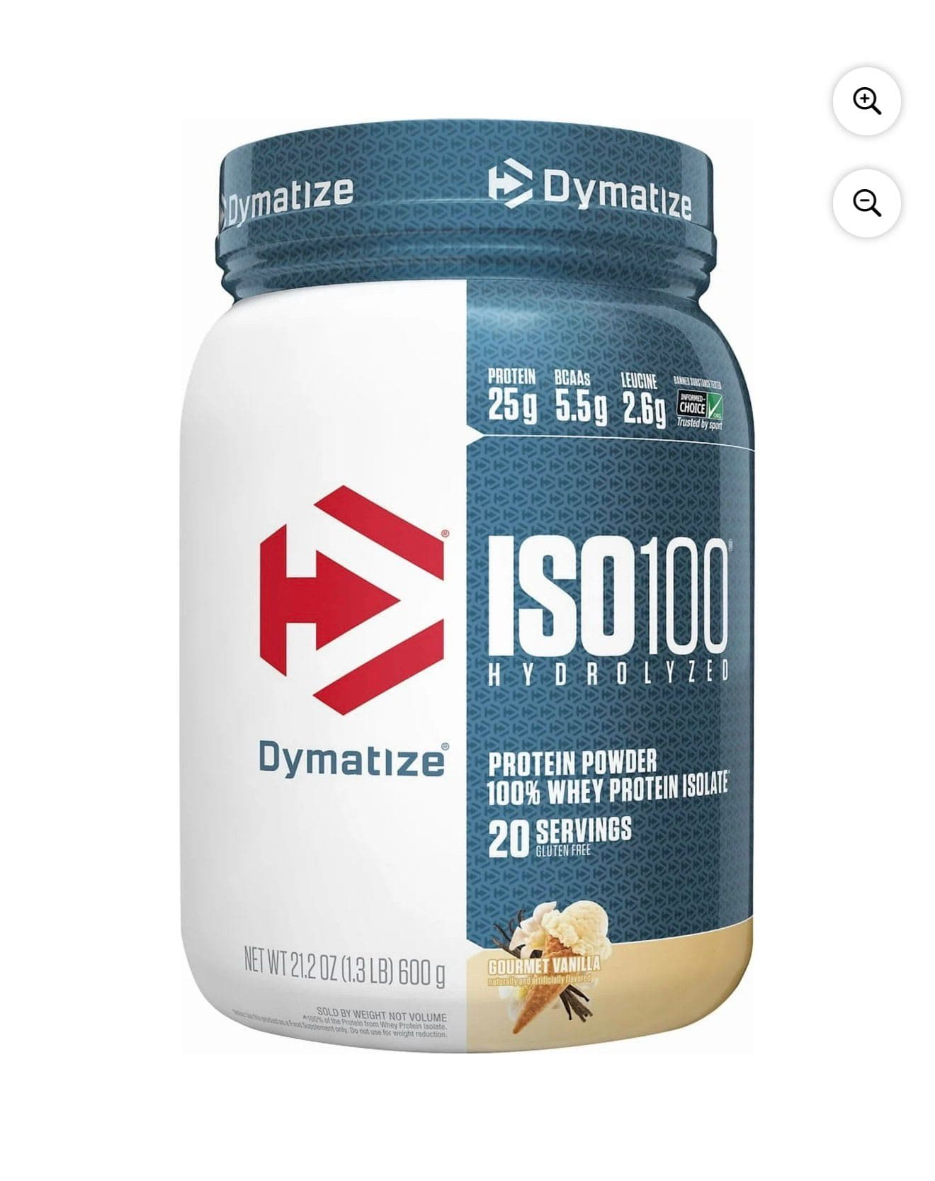 Whey Protein Isolate ISO 100 Hydrolyzed Dymatize – 20 servicios